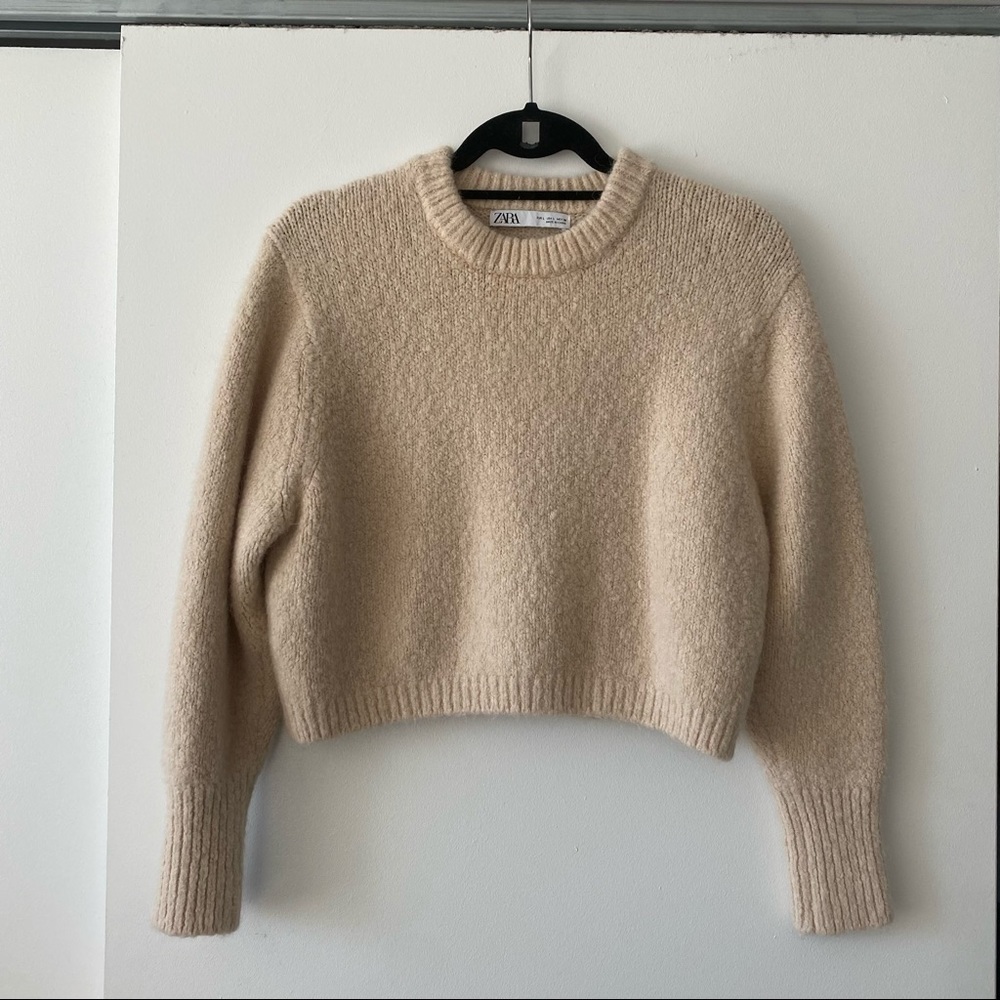 Zara Cropped Pullover Sweater
